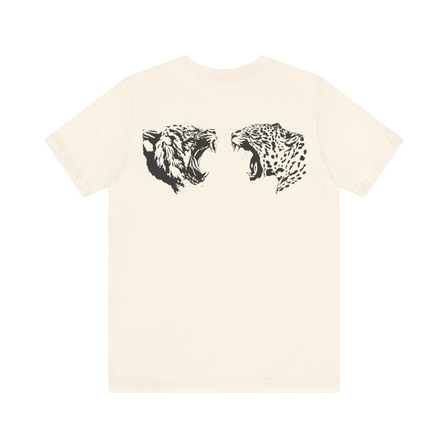 Aa original cheetah vs tiger graphic slogan jersey short sleeve boyfriend tee