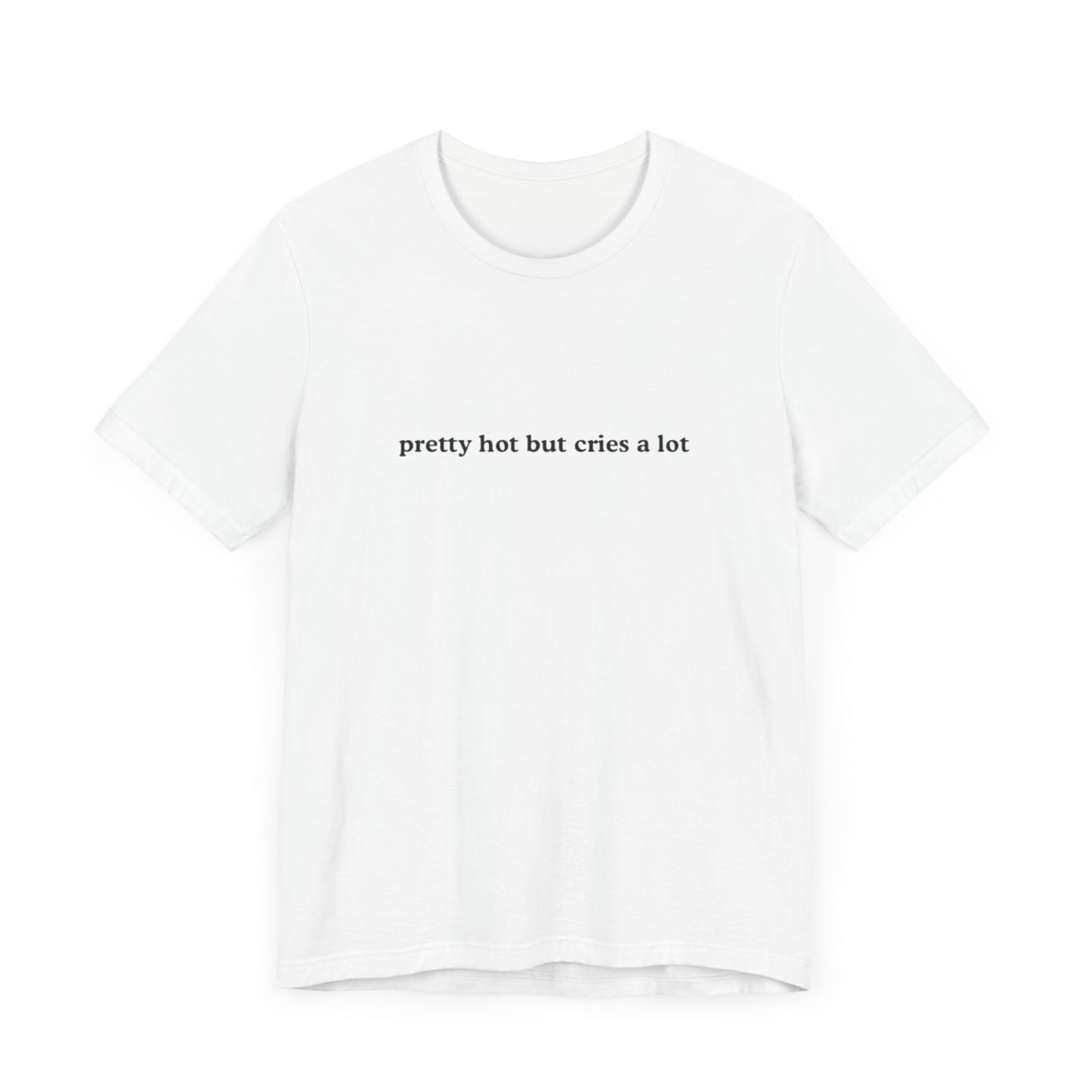 Aa original pretty hot but cries a lot graphic slogan jersey short sleeve boyfriend tee