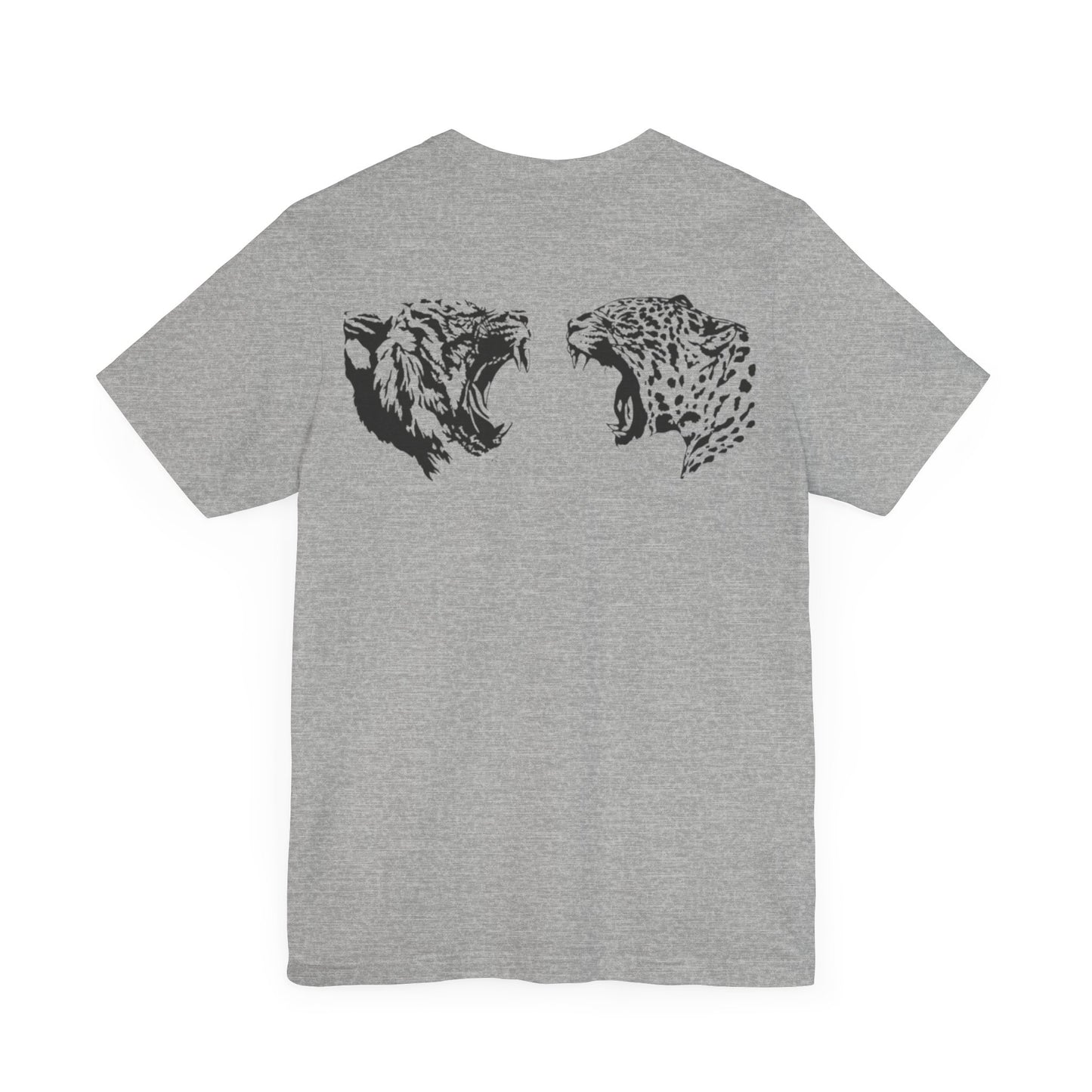 Aa original cheetah vs tiger graphic slogan jersey short sleeve boyfriend tee