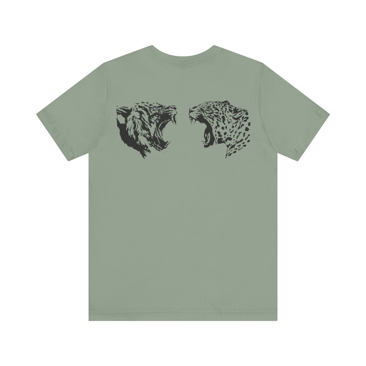 Aa original cheetah vs tiger graphic slogan jersey short sleeve boyfriend tee