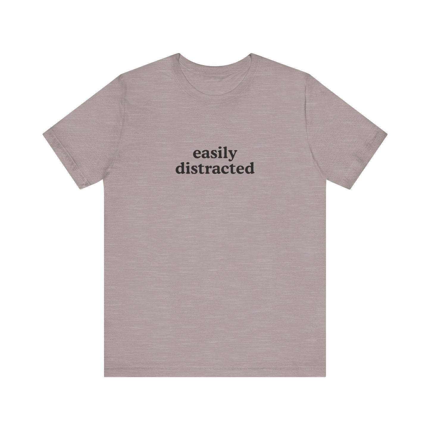Aa original easily distracted graphic slogan jersey short sleeve boyfriend tee