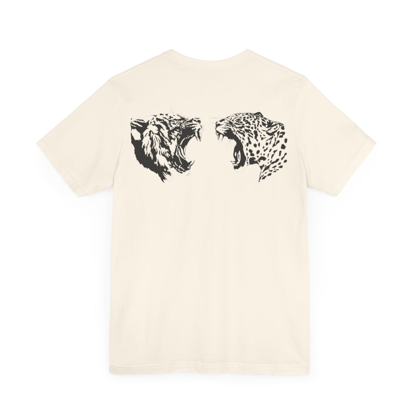 Aa original cheetah vs tiger graphic slogan jersey short sleeve boyfriend tee
