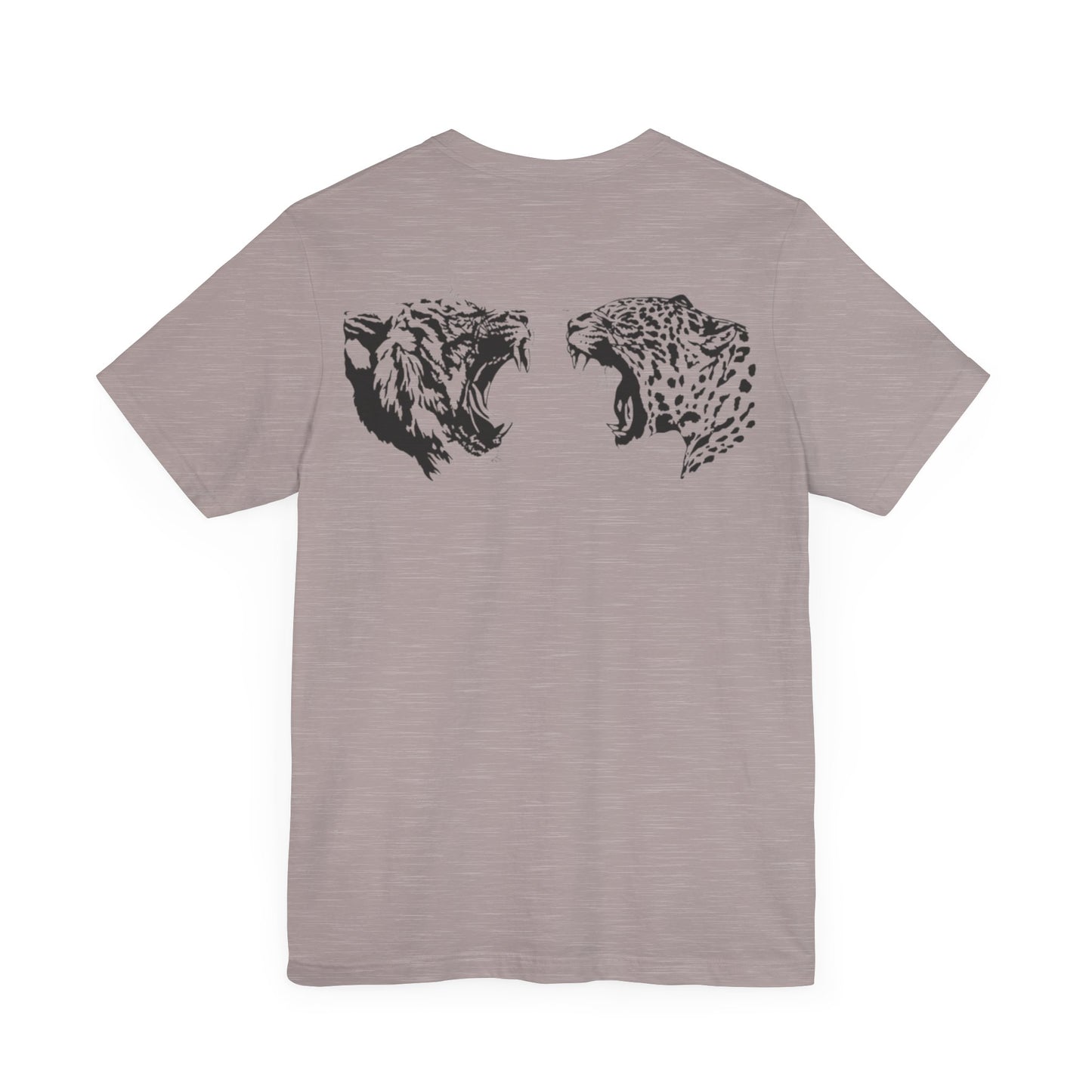 Aa original cheetah vs tiger graphic slogan jersey short sleeve boyfriend tee