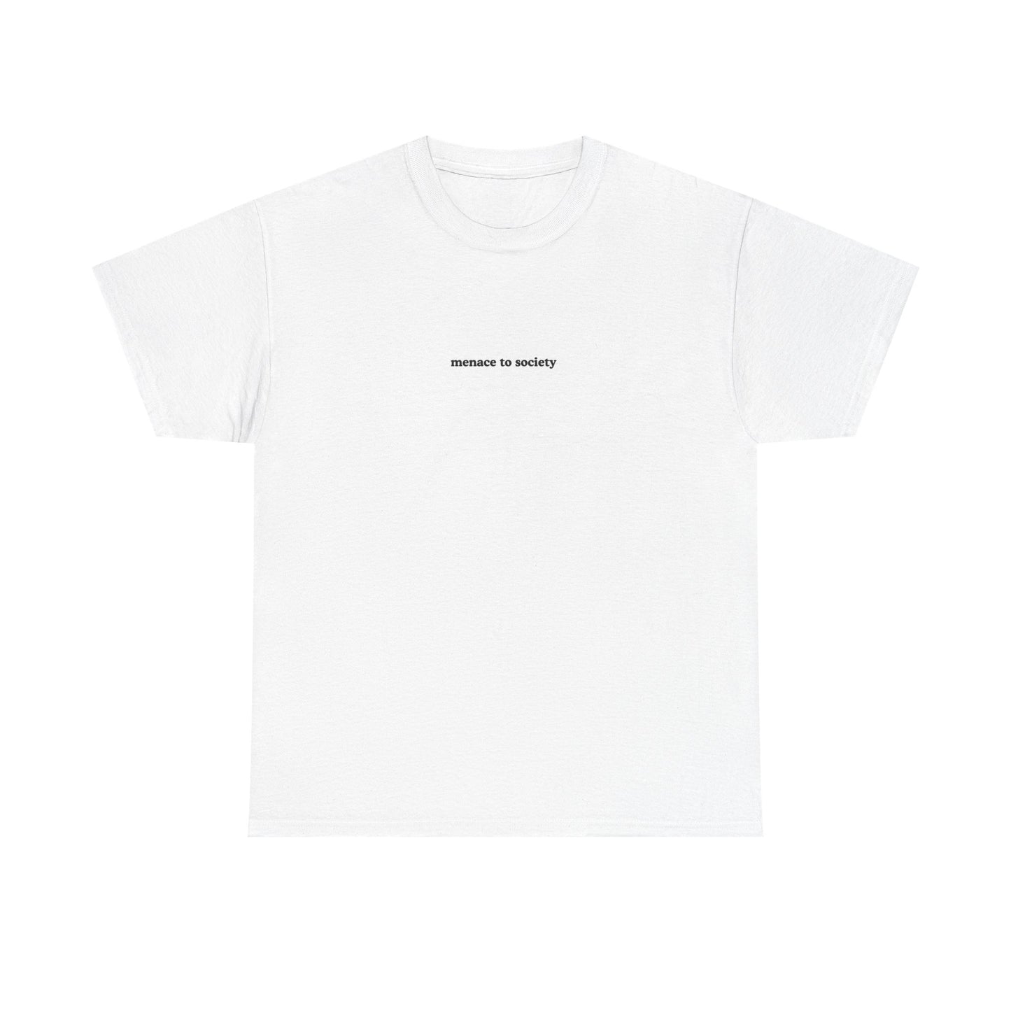 Aa | menace to society graphic slogan boyfriend tee | jersey short sleeve oversized original cotton