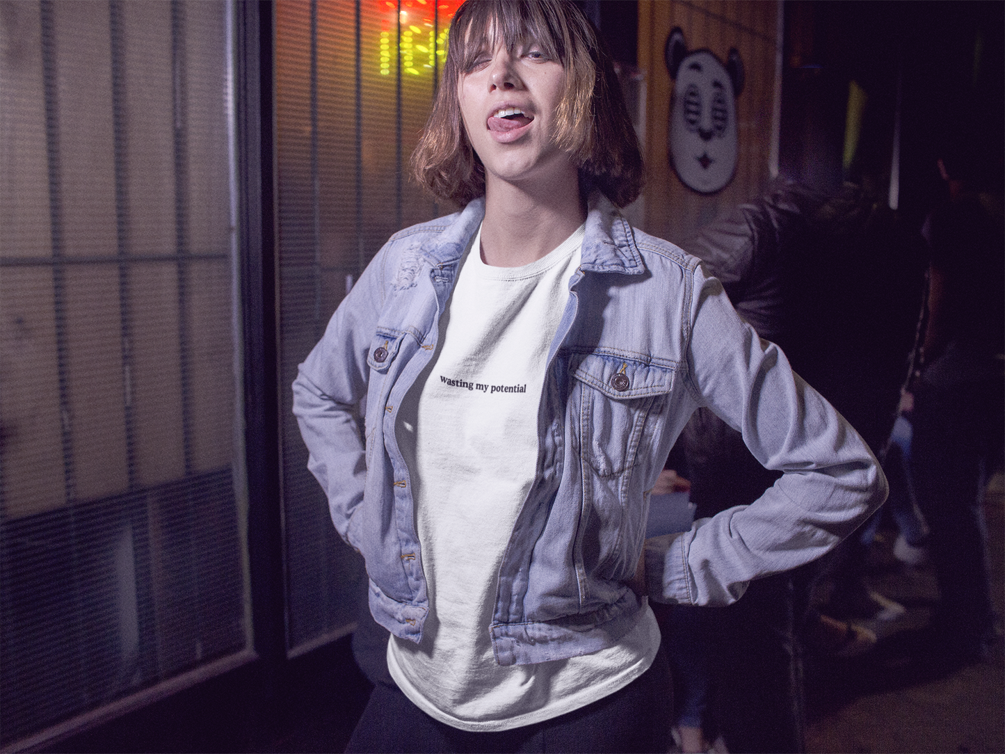 Aa | wasting my potential graphic slogan boyfriend tee | jersey short sleeve oversized original cotton