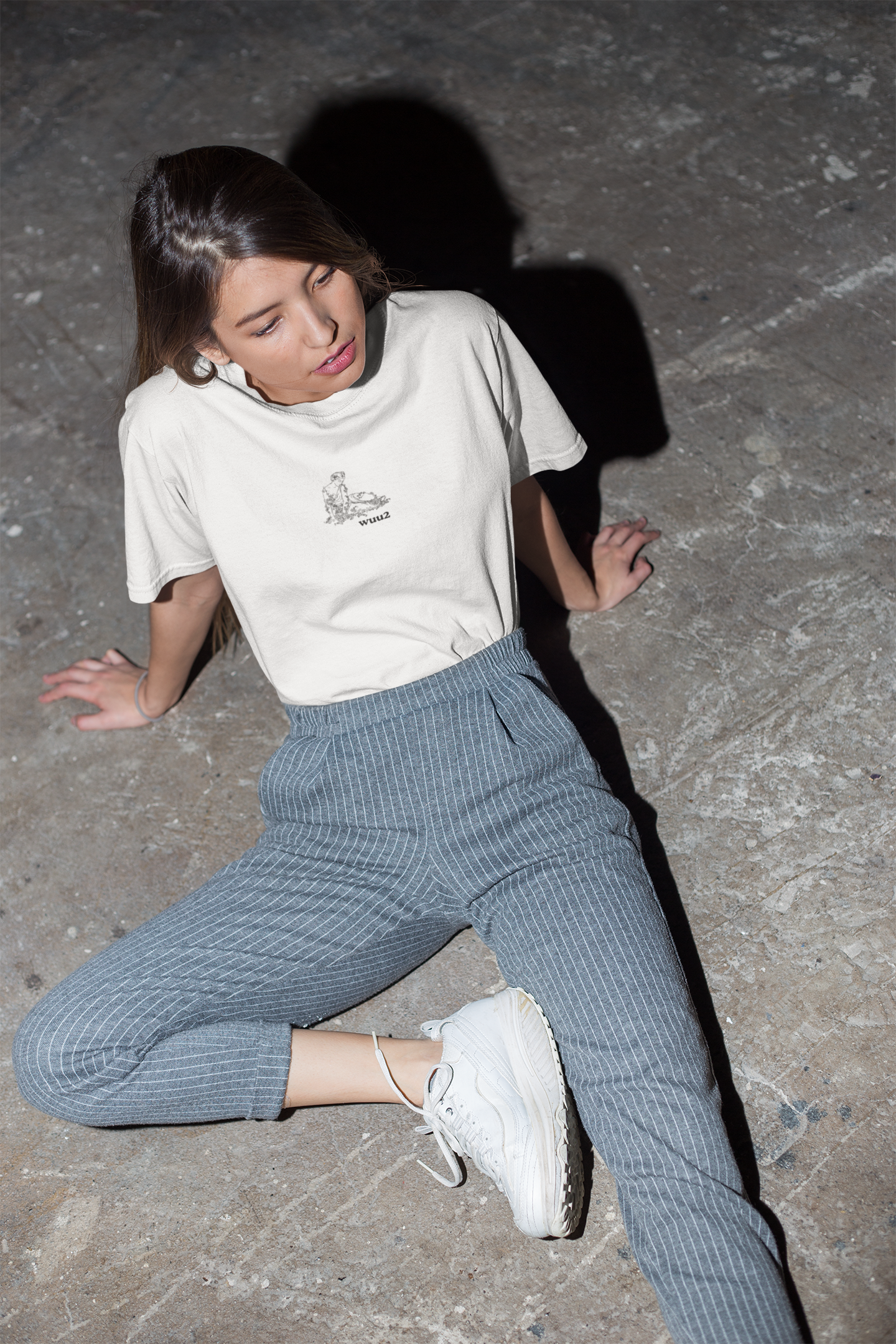 Aa | WUU2 statue graphic slogan boyfriend tee | jersey short sleeve oversized original cotton