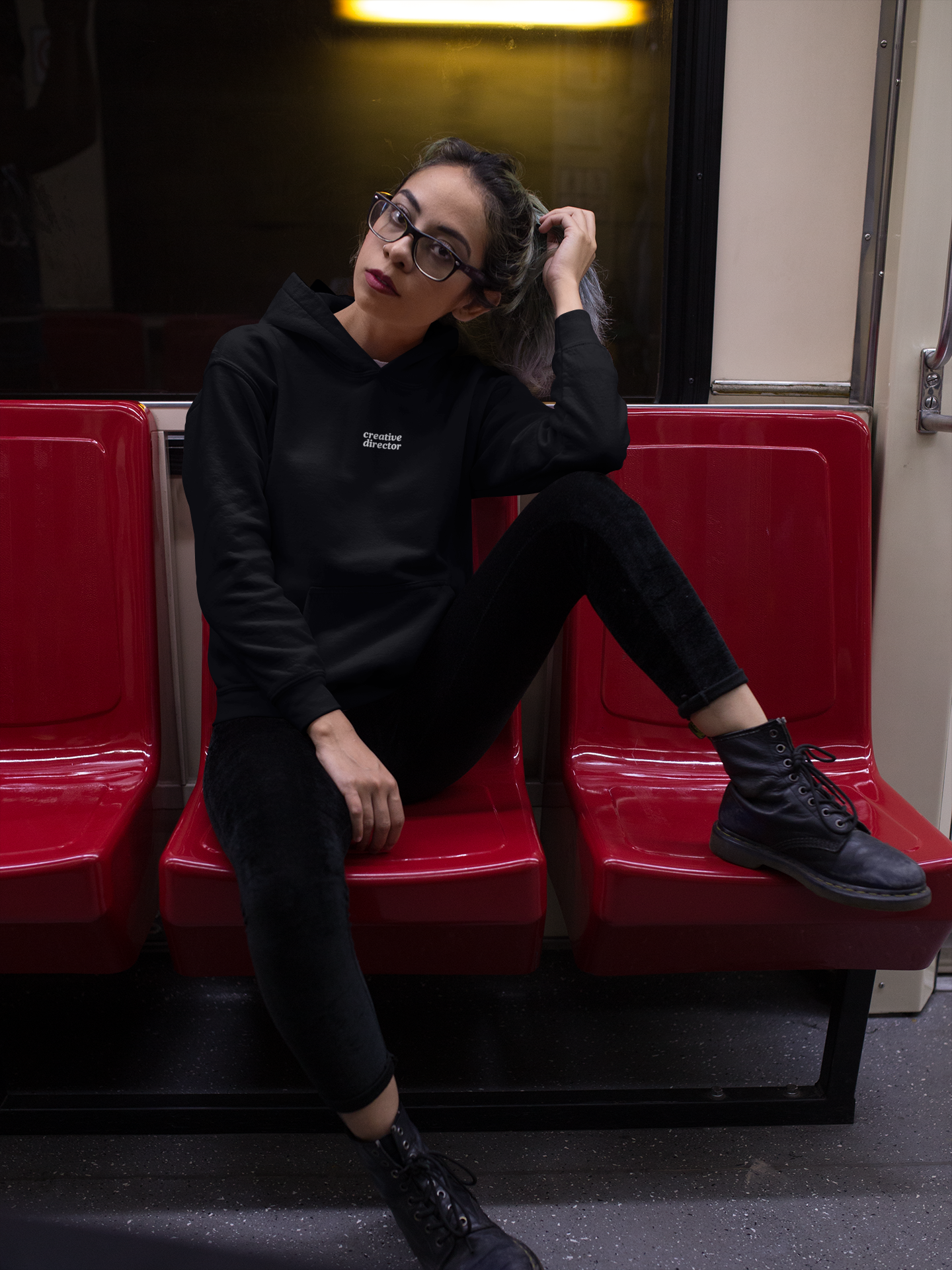 Aa | creative director graphic slogan boyfriend hoodie | heavy blend oversized original cotton unisex