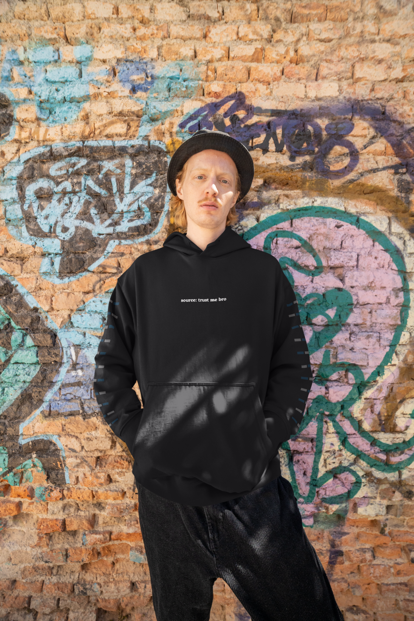 Aa | source: trust me bro graphic slogan boyfriend hoodie | heavy blend oversized original cotton unisex