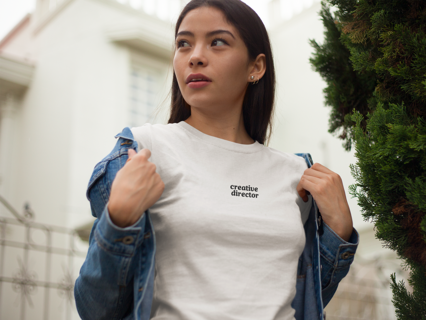 Aa creative director graphic slogan jersey short sleeve original cotton boyfriend tee