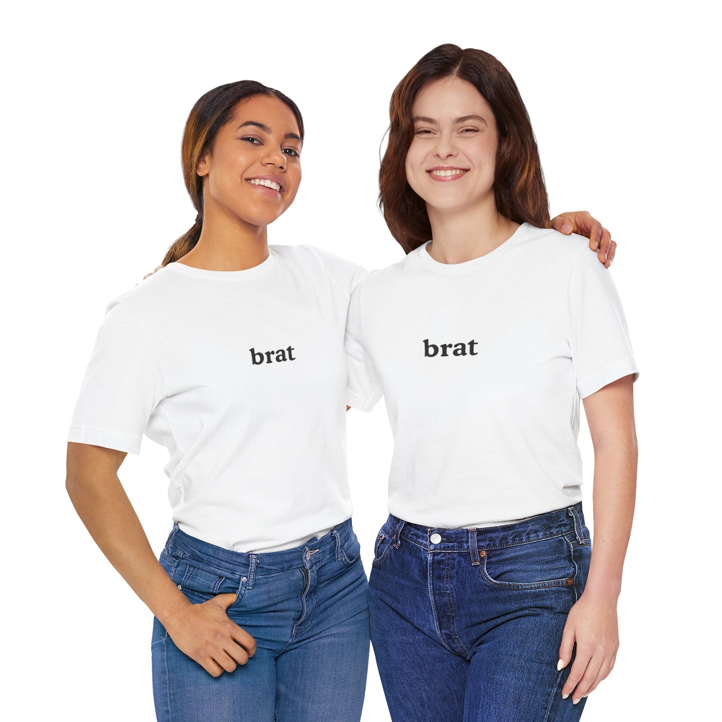 Aa original brat graphic slogan jersey short sleeve boyfriend tee