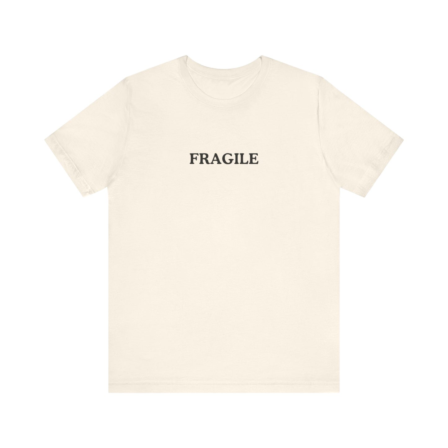 Aa original FRAGILE graphic slogan jersey short sleeve boyfriend tee