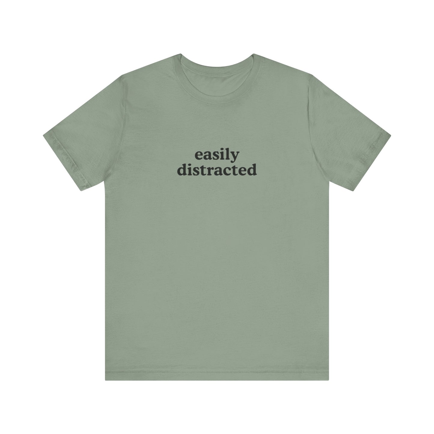 Aa original easily distracted graphic slogan jersey short sleeve boyfriend tee