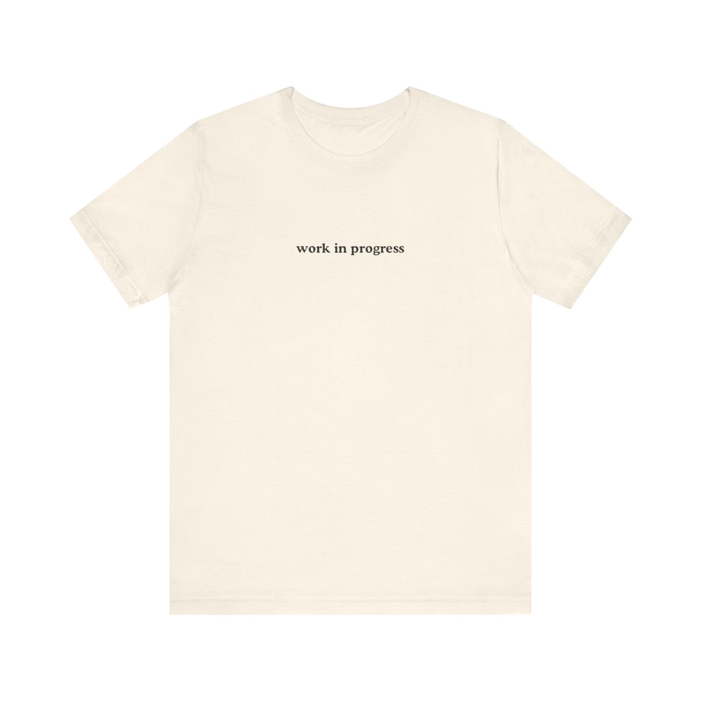 Aa original work in progress graphic slogan jersey short sleeve boyfriend tee