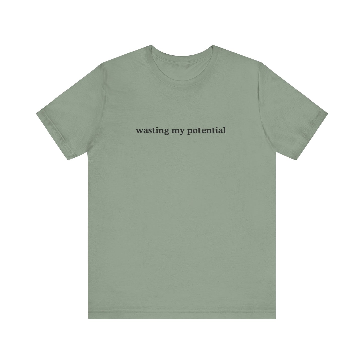 Aa original wasting my potential graphic slogan jersey short sleeve boyfriend tee