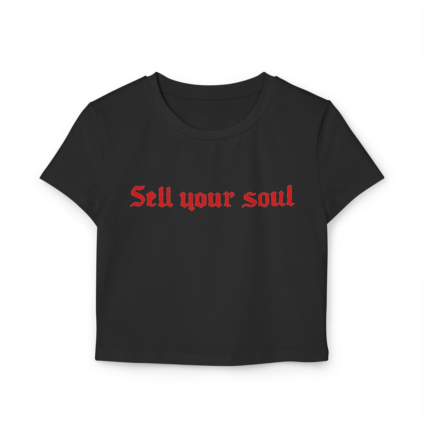 divine feminine edit cropped baby tee; Sell Your Sole graphic tee
