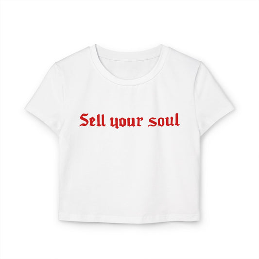 divine feminine edit cropped baby tee; Sell Your Sole graphic tee