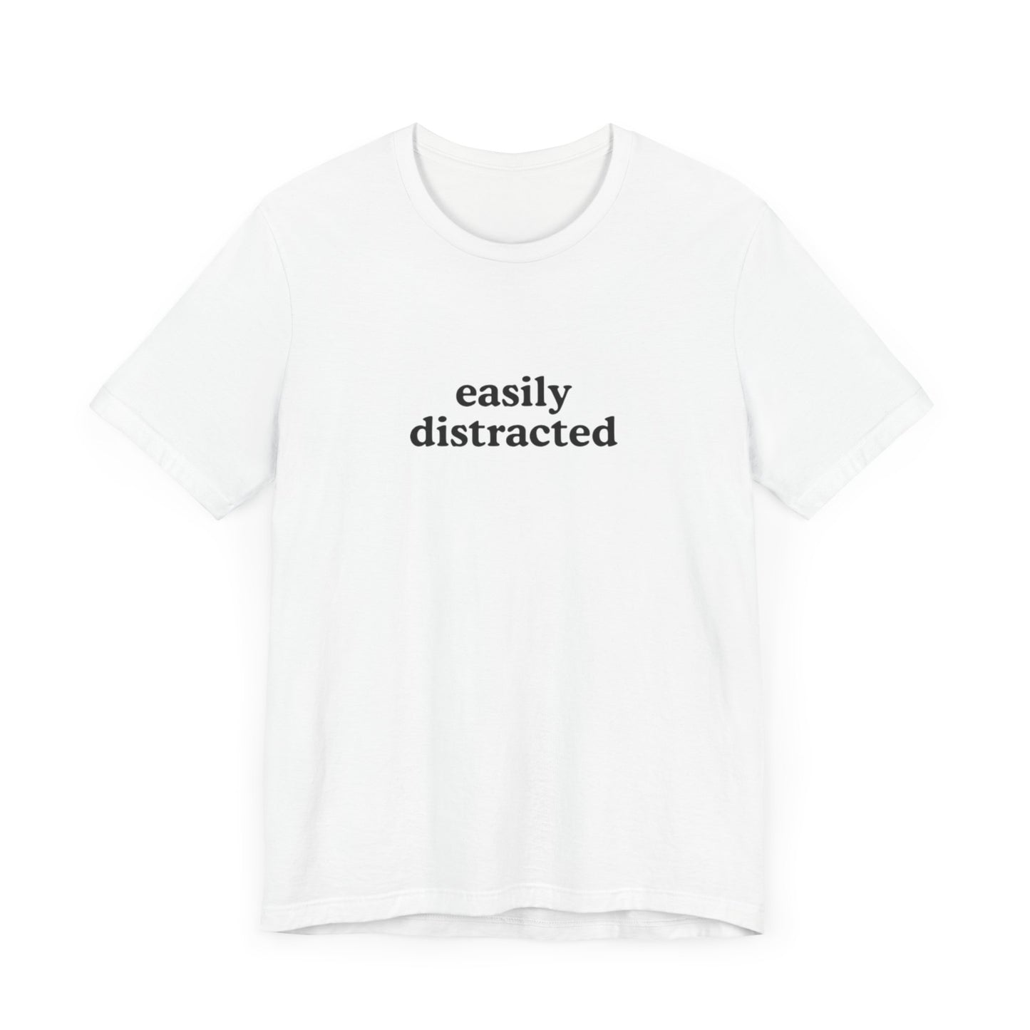 Aa original easily distracted graphic slogan jersey short sleeve boyfriend tee