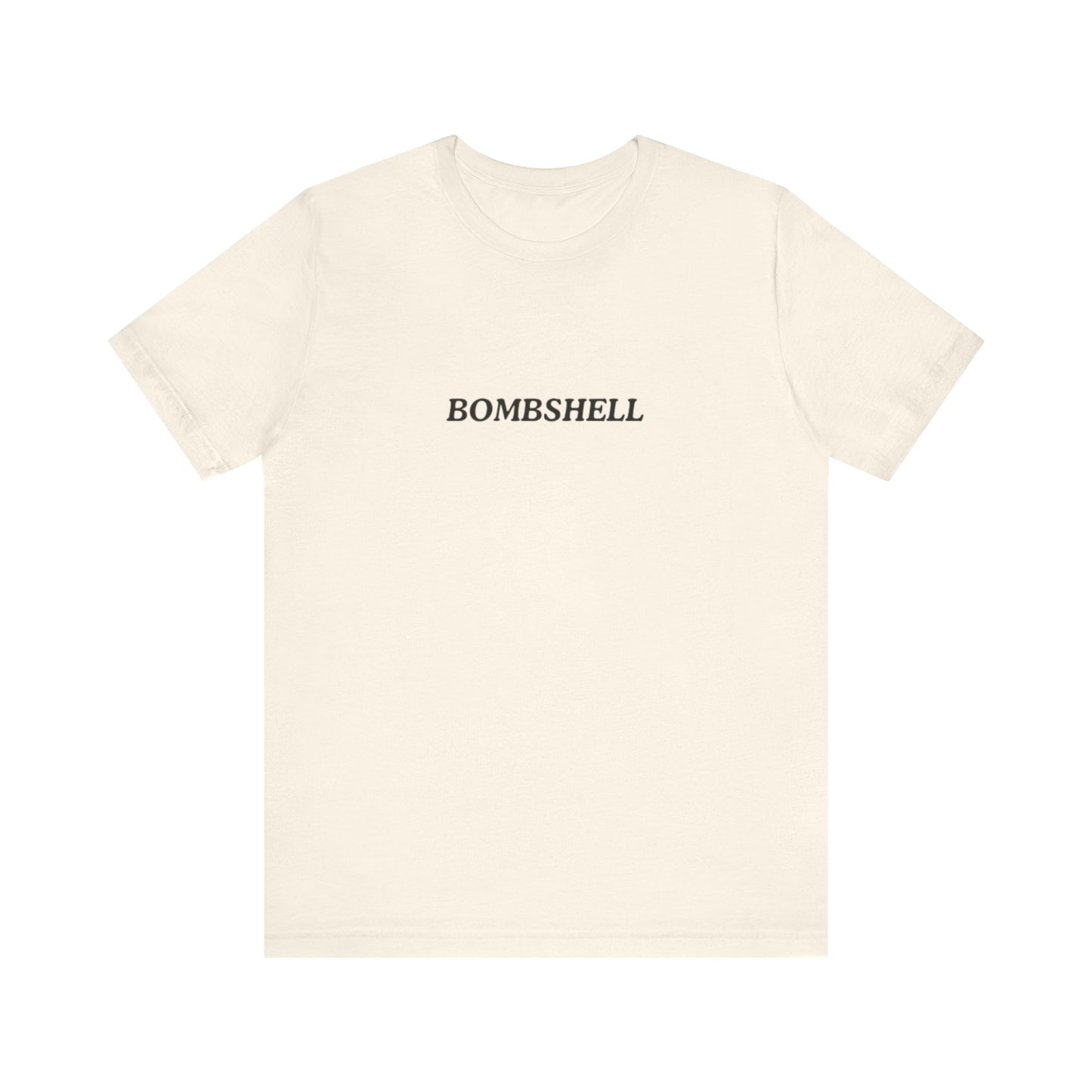 Aa original BOMBSHELL italics graphic slogan jersey short sleeve boyfriend tee