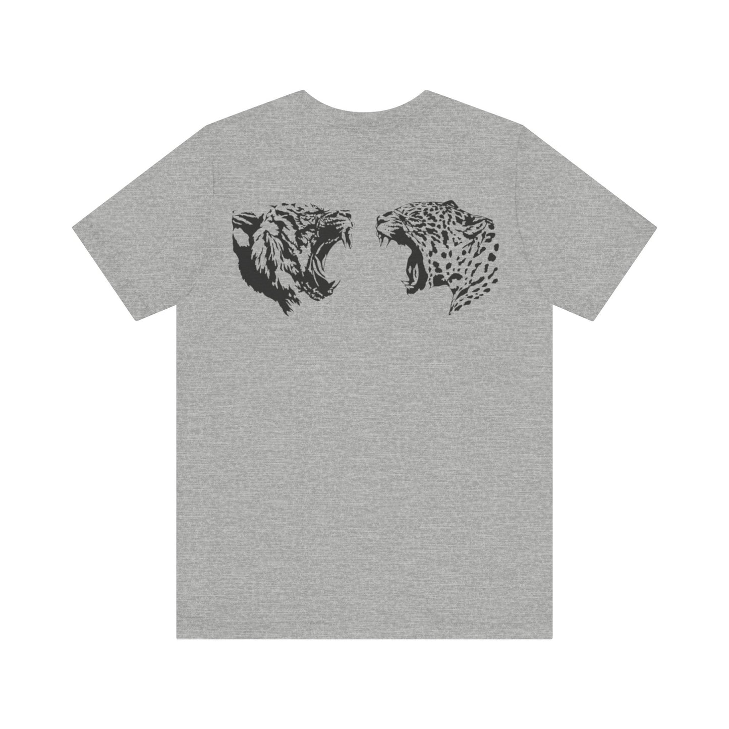 Aa original cheetah vs tiger graphic slogan jersey short sleeve boyfriend tee
