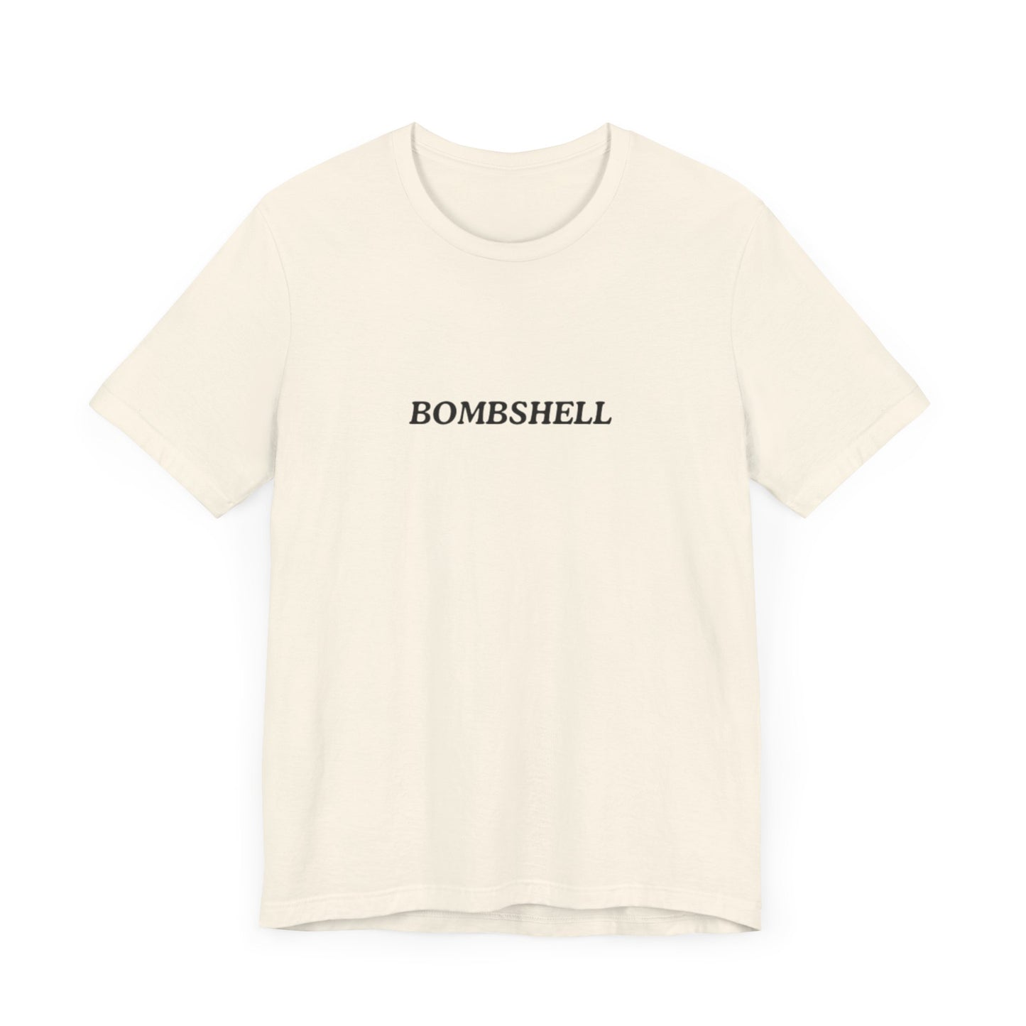 Aa original BOMBSHELL italics graphic slogan jersey short sleeve boyfriend tee