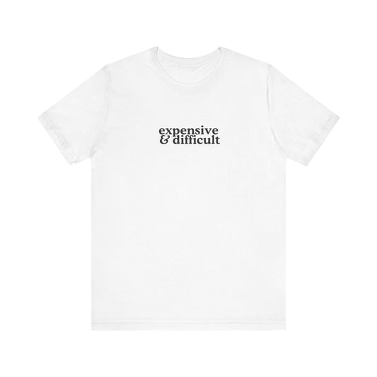 Aa original expensive&difficult graphic slogan jersey short sleeve boyfriend tee