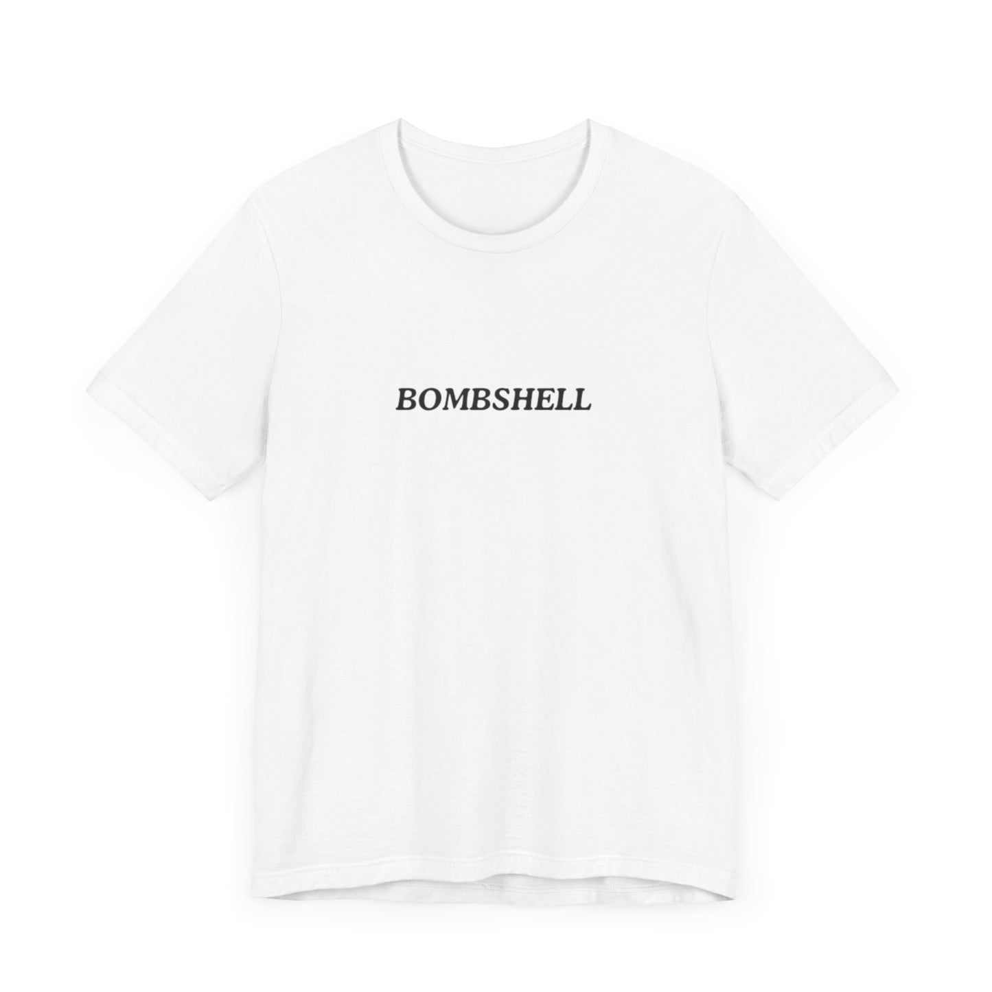 Aa original BOMBSHELL italics graphic slogan jersey short sleeve boyfriend tee