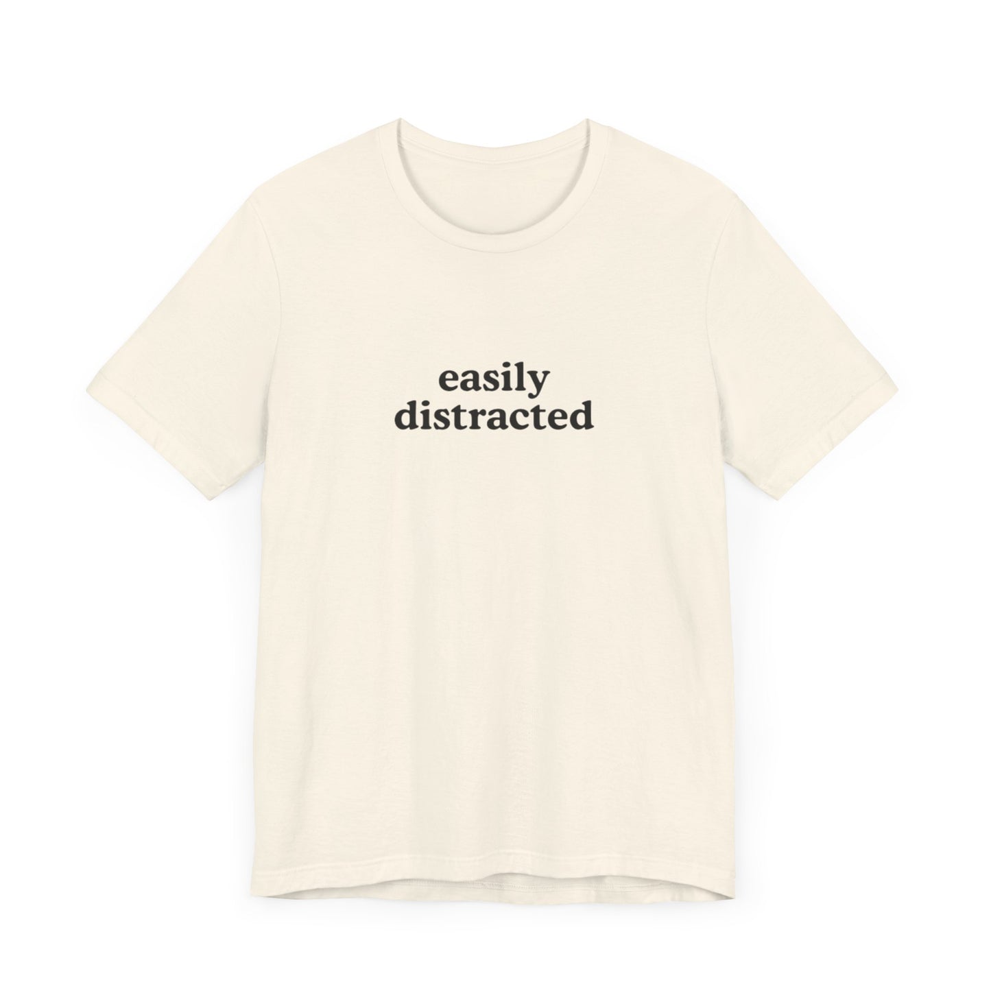Aa original easily distracted graphic slogan jersey short sleeve boyfriend tee