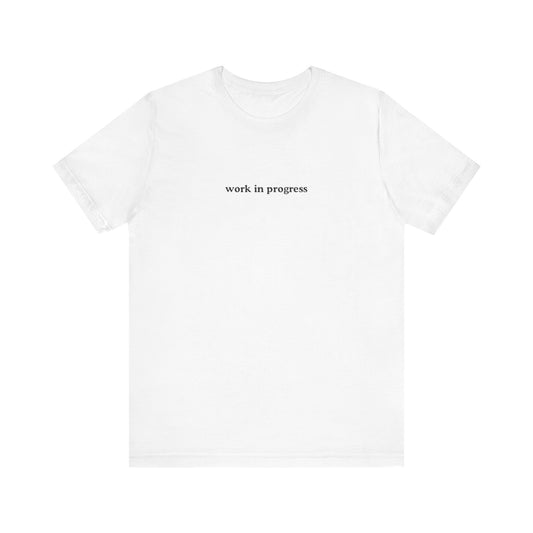 Aa original work in progress graphic slogan jersey short sleeve boyfriend tee