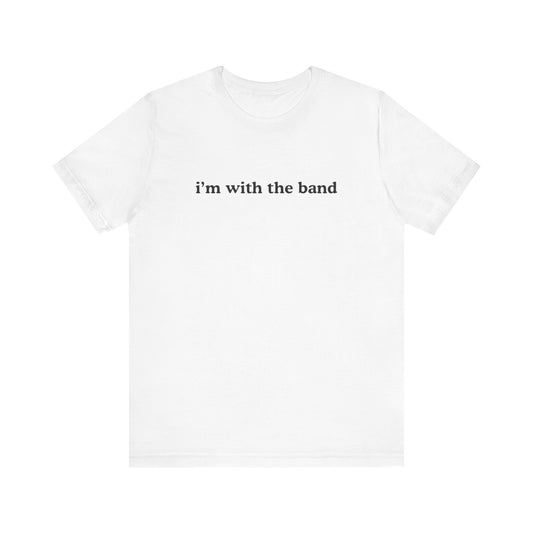 arxhive original i’m with the band graphic slogan jersey short sleeve boyfriend tee