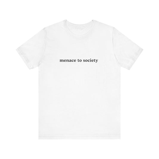 Aa original menace to society graphic slogan jersey short sleeve boyfriend tee
