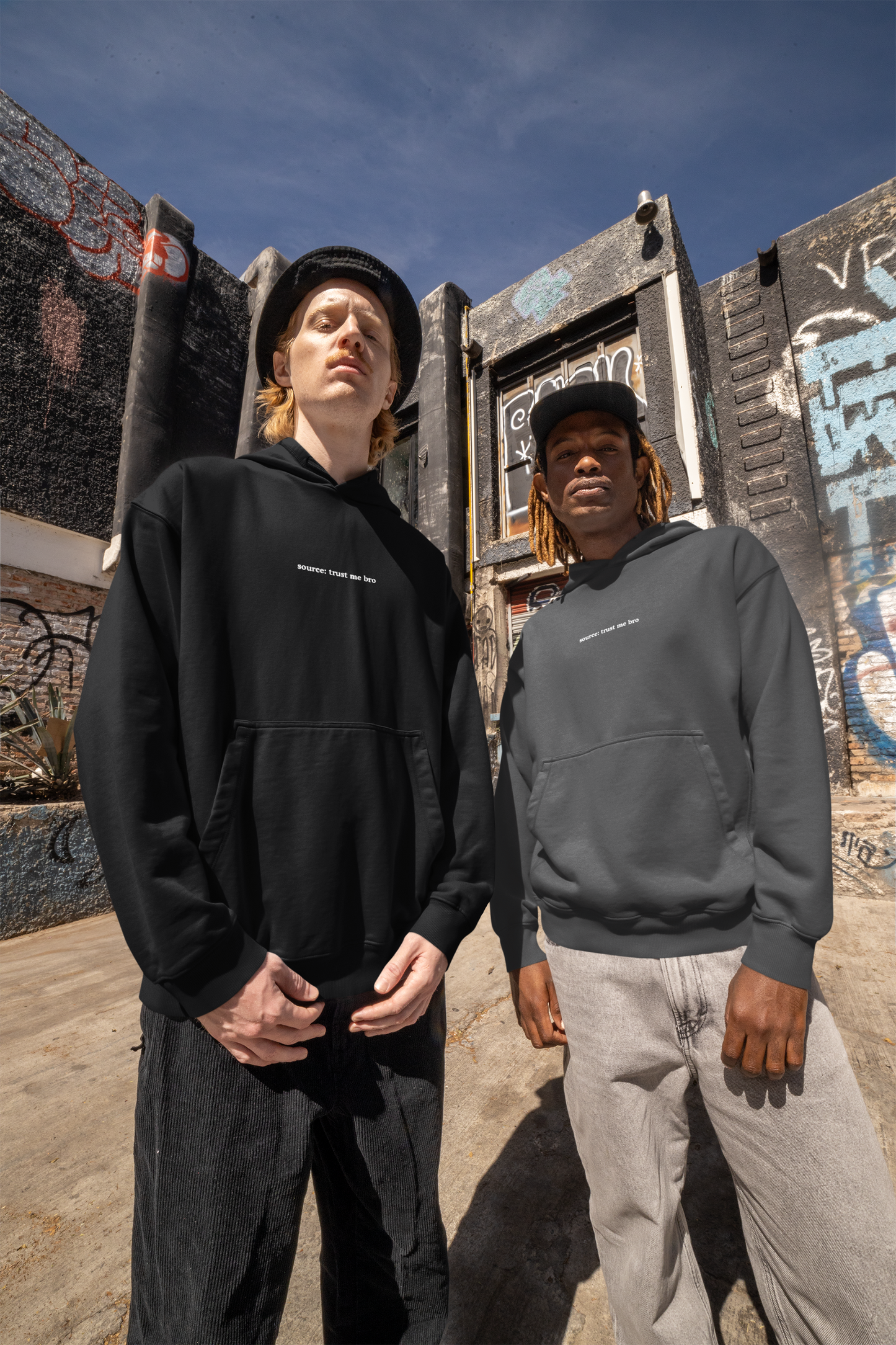 Aa | source: trust me bro graphic slogan boyfriend hoodie | heavy blend oversized original cotton unisex