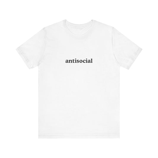 Aa original antisocial graphic slogan jersey short sleeve boyfriend tee