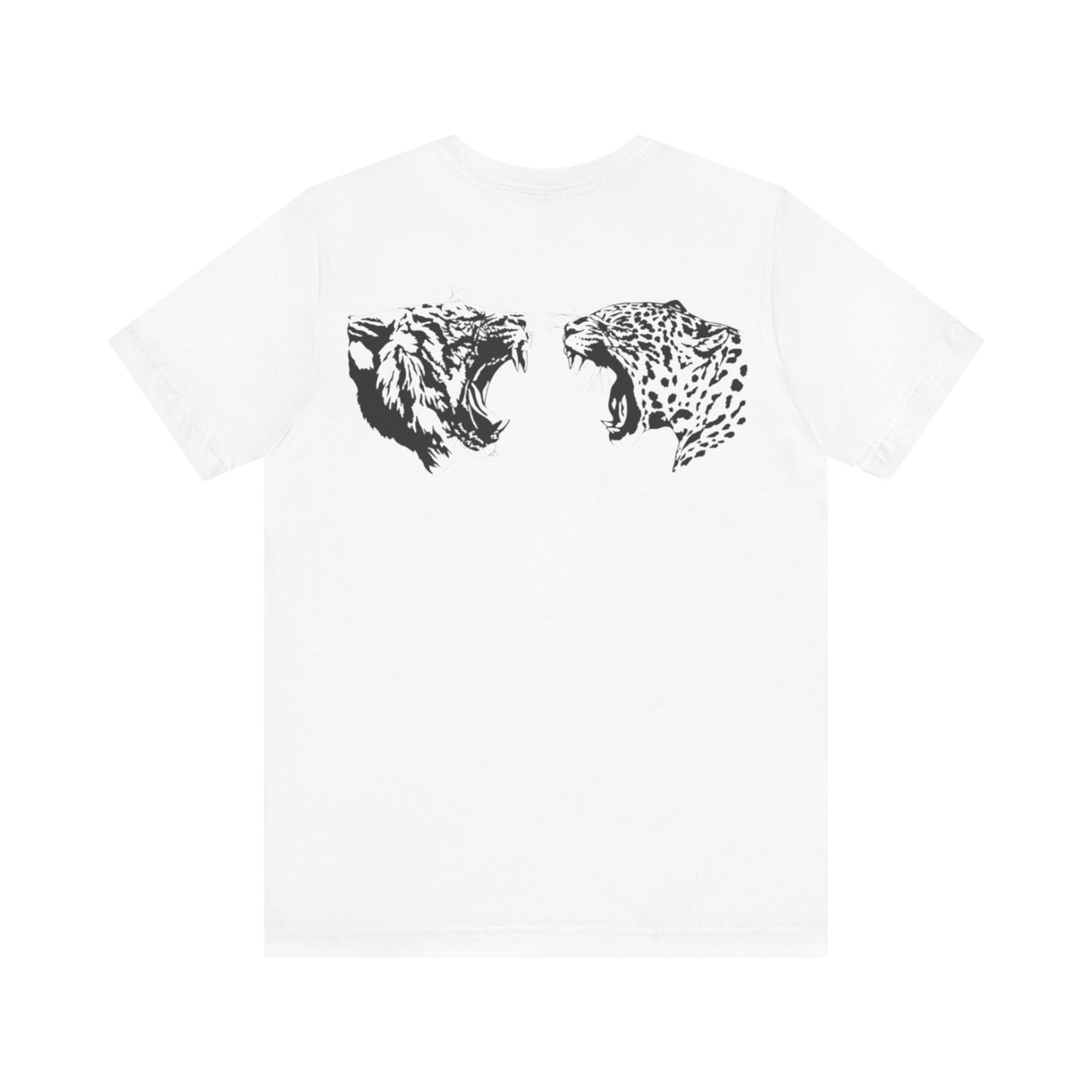 Aa original cheetah vs tiger graphic slogan jersey short sleeve boyfriend tee