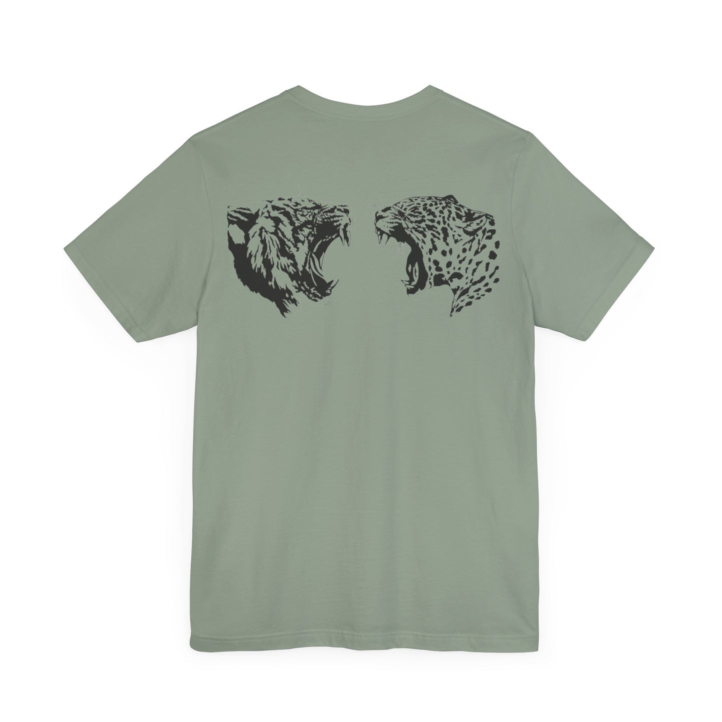 Aa original cheetah vs tiger graphic slogan jersey short sleeve boyfriend tee