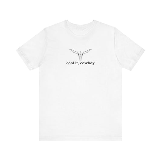 Aa original cool it, cowboy graphic slogan jersey short sleeve boyfriend tee