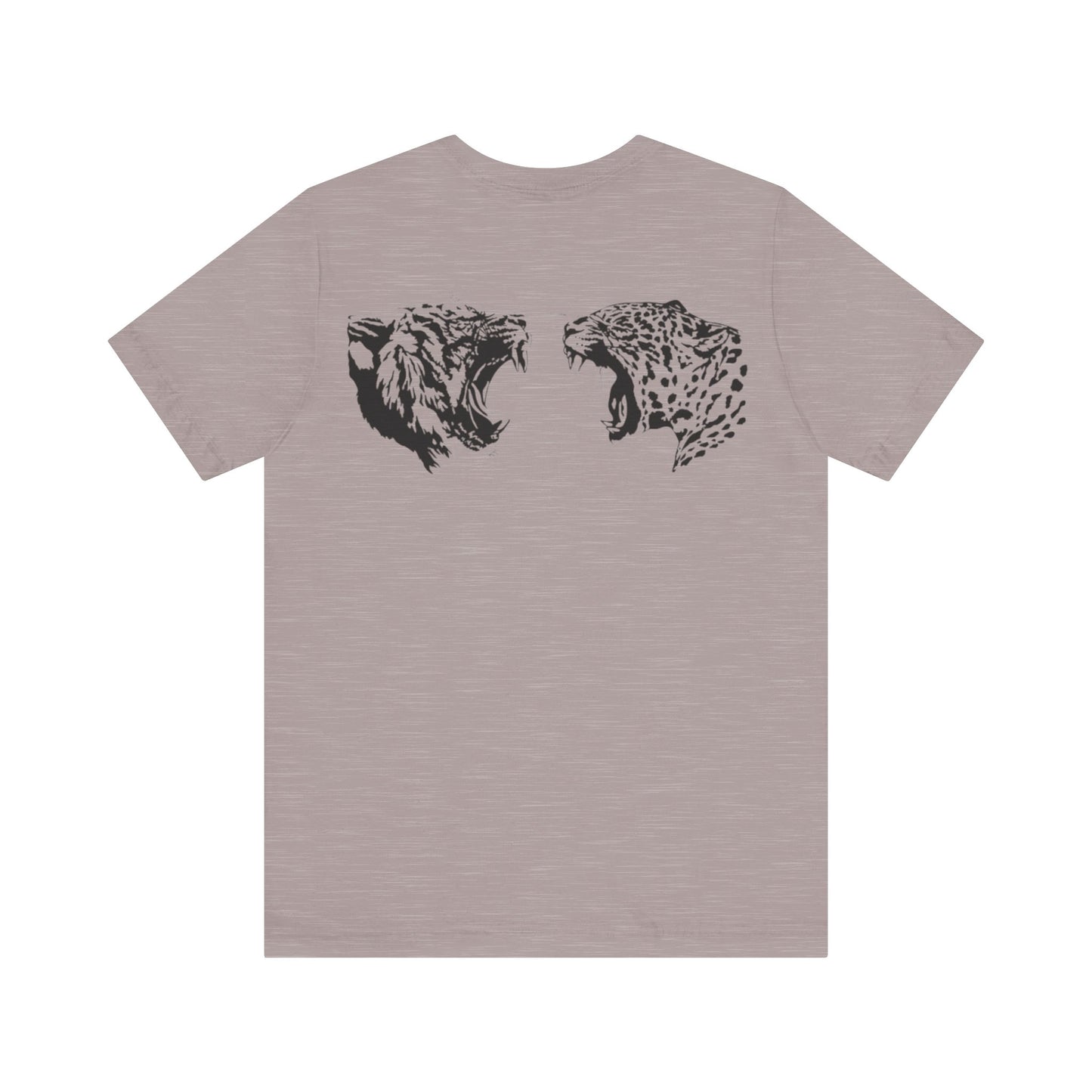 Aa original cheetah vs tiger graphic slogan jersey short sleeve boyfriend tee